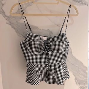 Isalis gingham tank top, size L